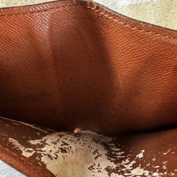 Louis Vuitton LV Brown Bifold Leather Monogram Vintage Men's Wallet - Picture 10 of 12